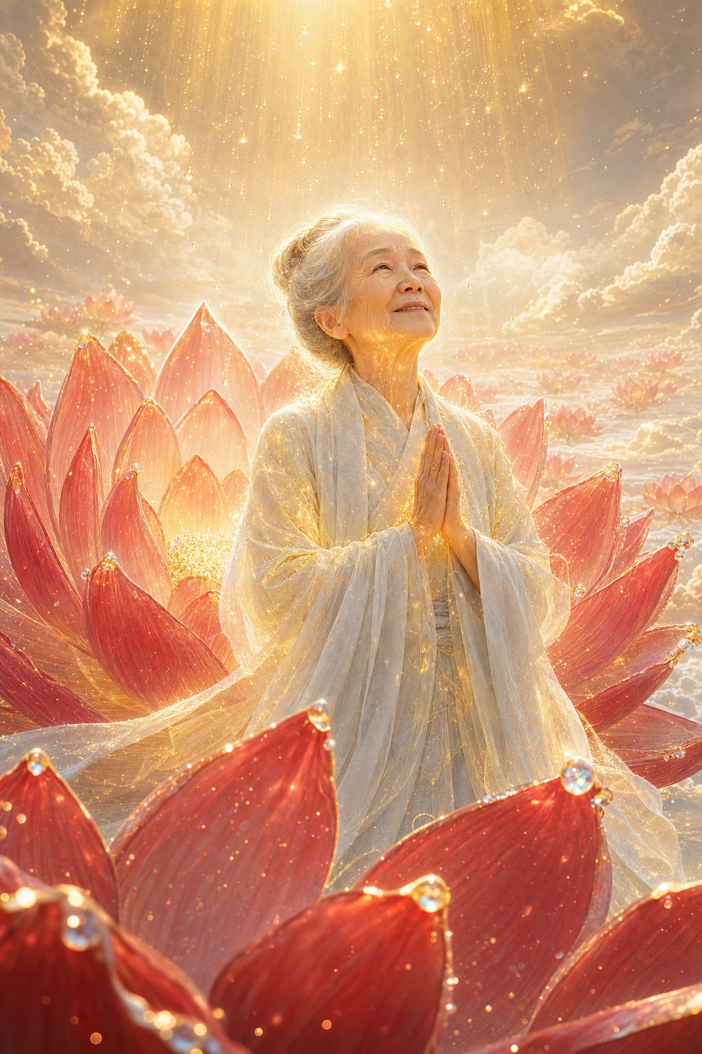 甘露遍洒,身如金辉